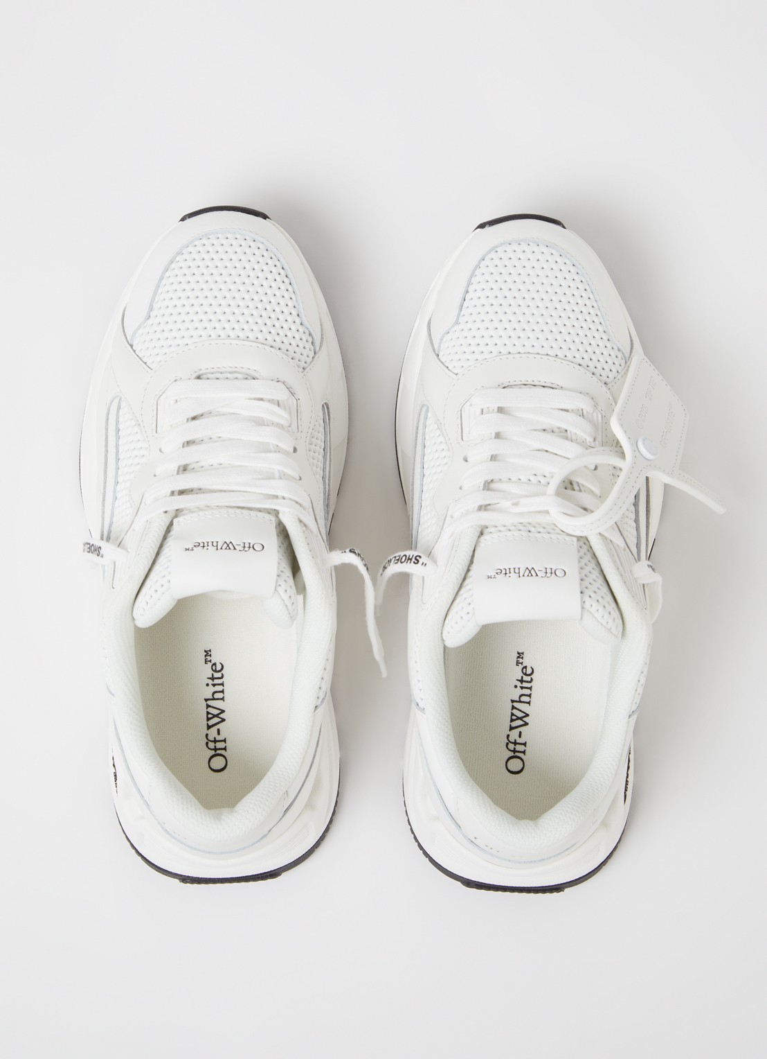 Off-White Kick Off sneaker van leer - detail 5 wit