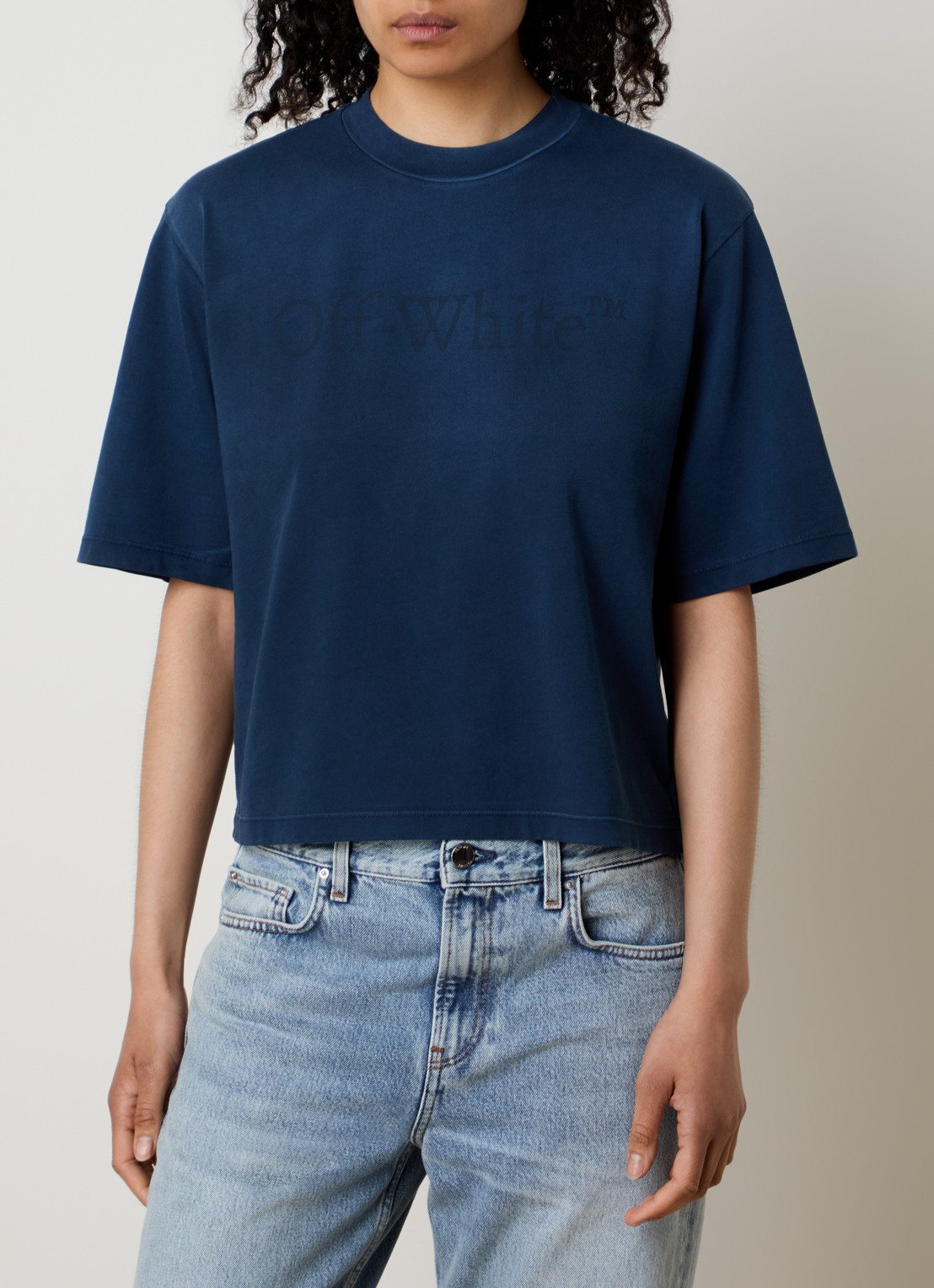 Off-White Laundry Box T-shirt met logoprint - detail 4 indigo