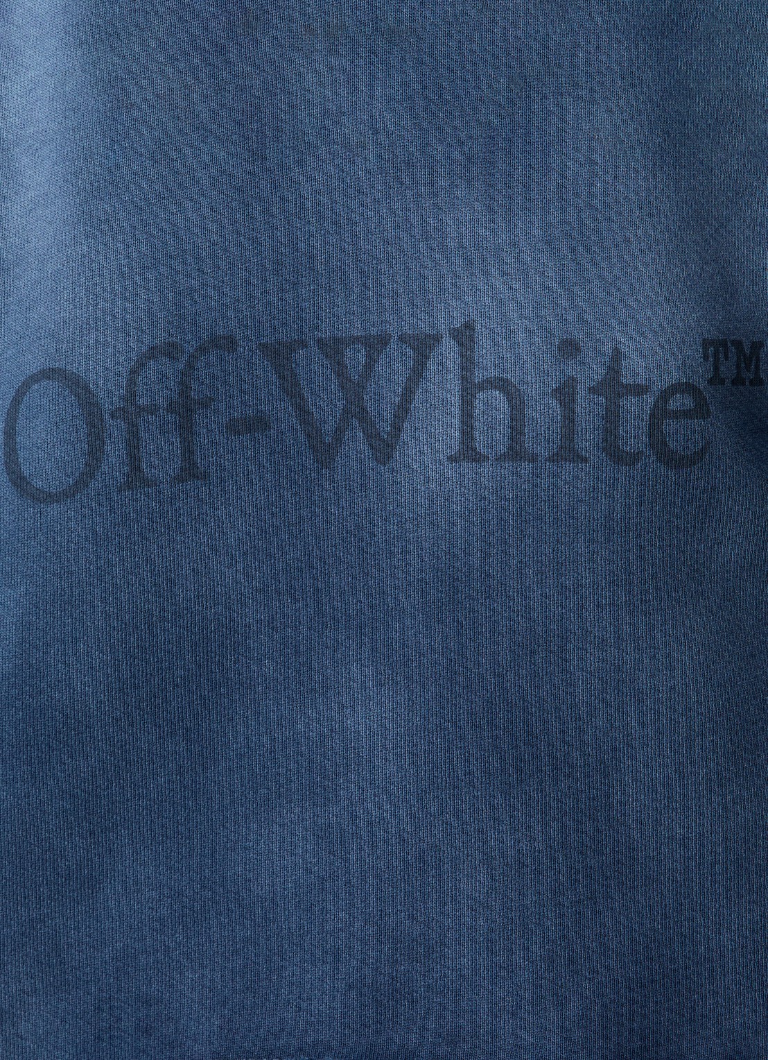 Off-White Laundry cropped polo met logo - detail 4 staalblauw