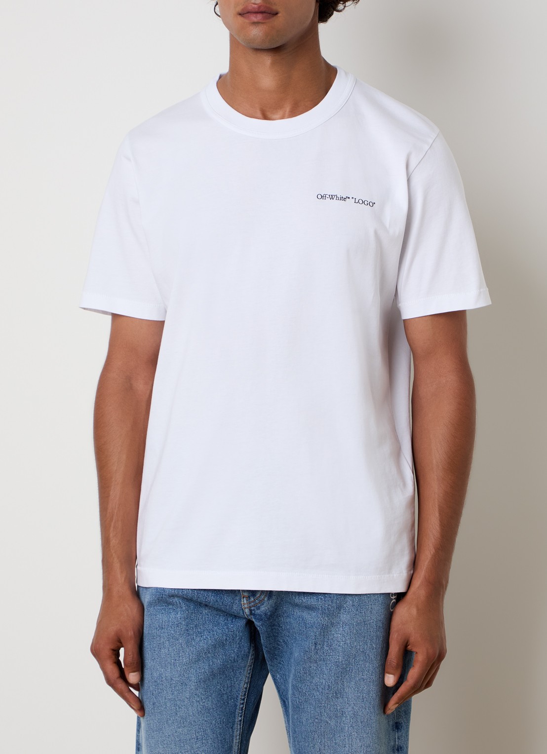 Off-White Logo Quote T-shirt met logo - detail 3 wit