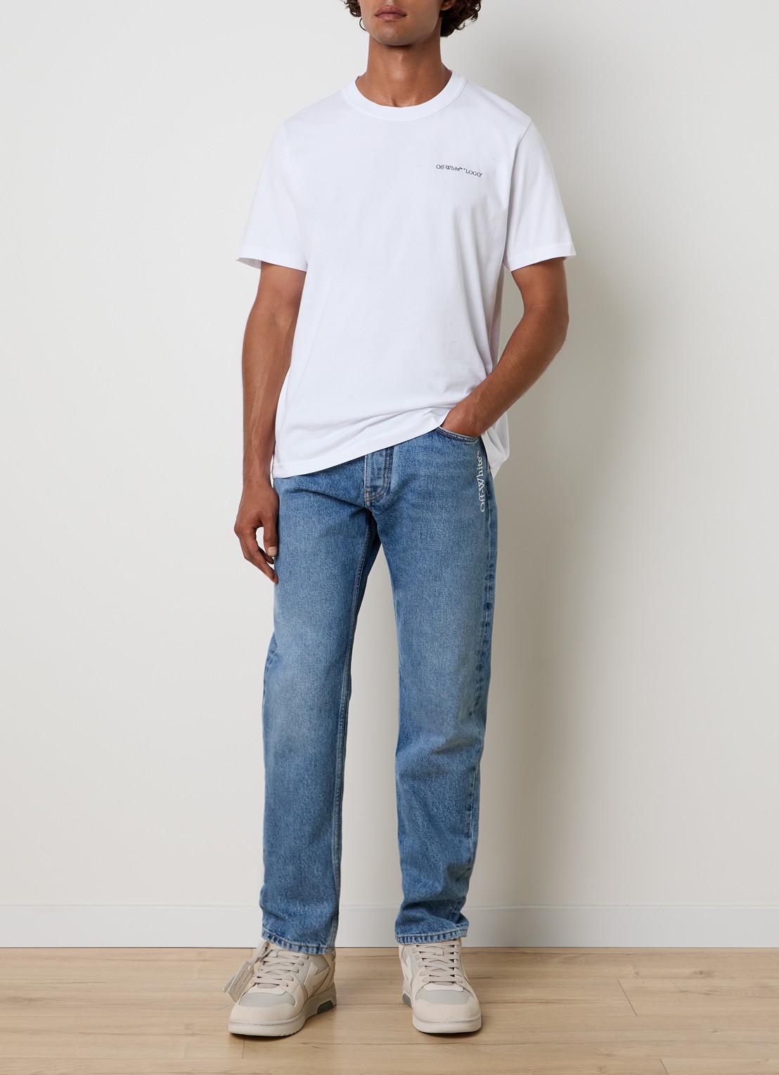 Off-White Logo Quote T-shirt met logo - voorkant 2 wit