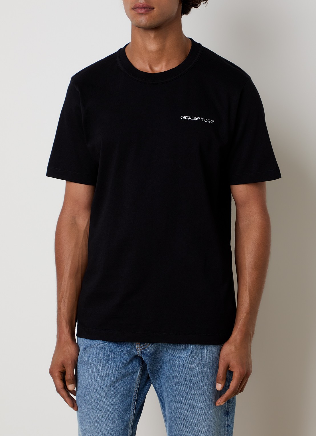Off-White Logo Quote T-shirt met logo - detail 3 zwart