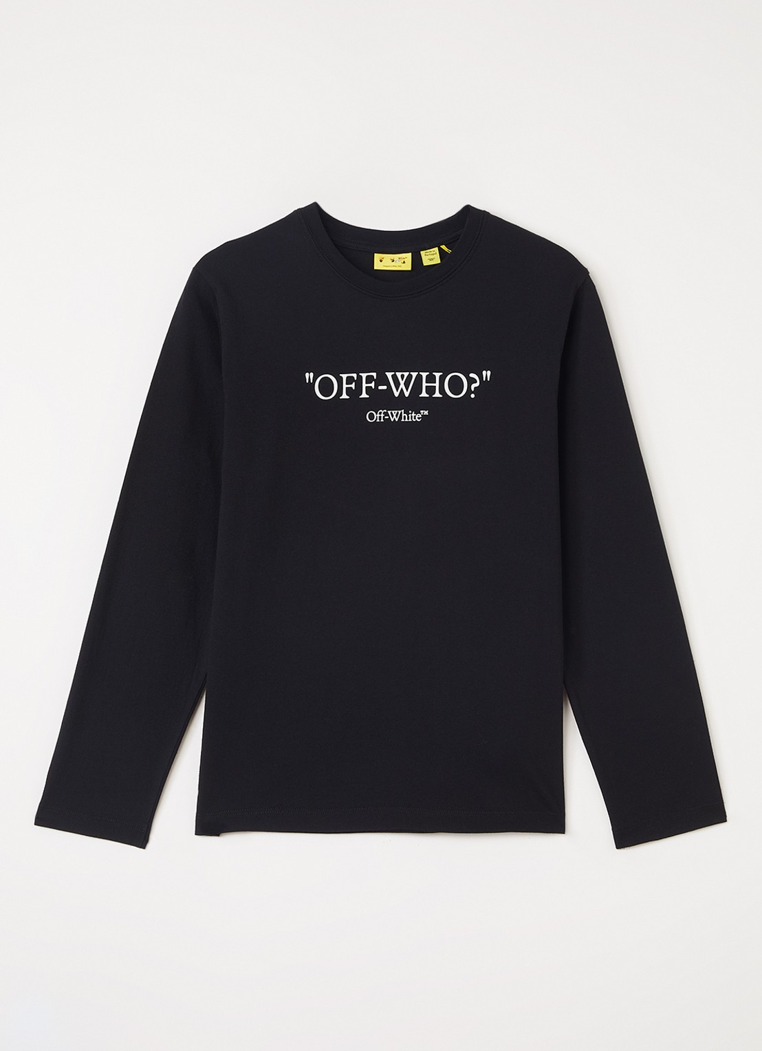 Off-White Longsleeve met logo- en backprint - voorkant zwart