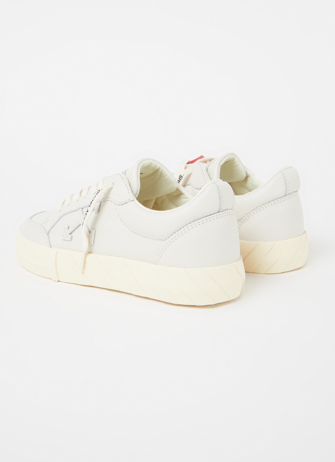 Off-White Low Vulcanized sneaker van kalfsleer - detail 2 creme