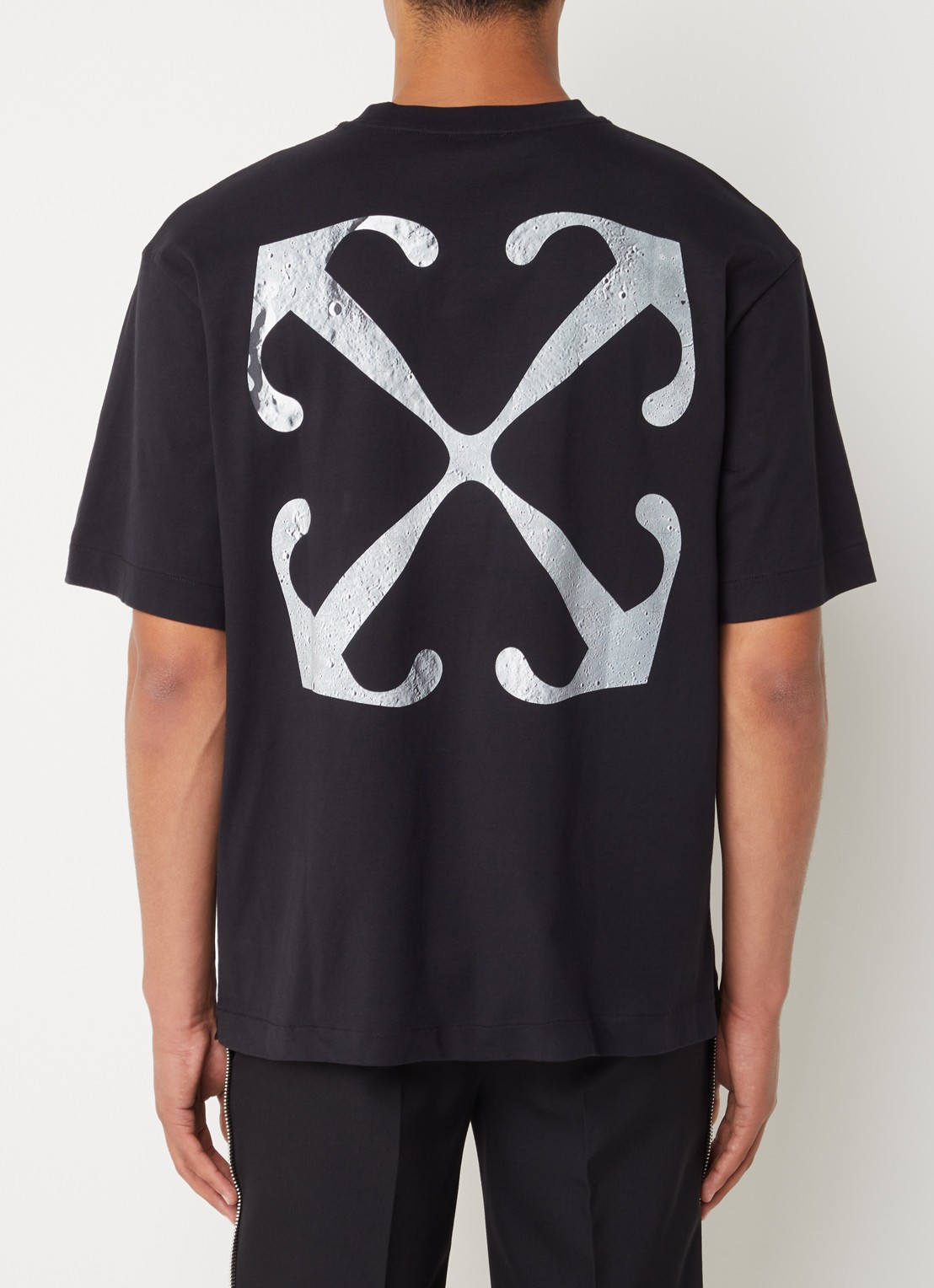 Off-White Lunar T-shirt met logo- en backprint - detail 2 zwart