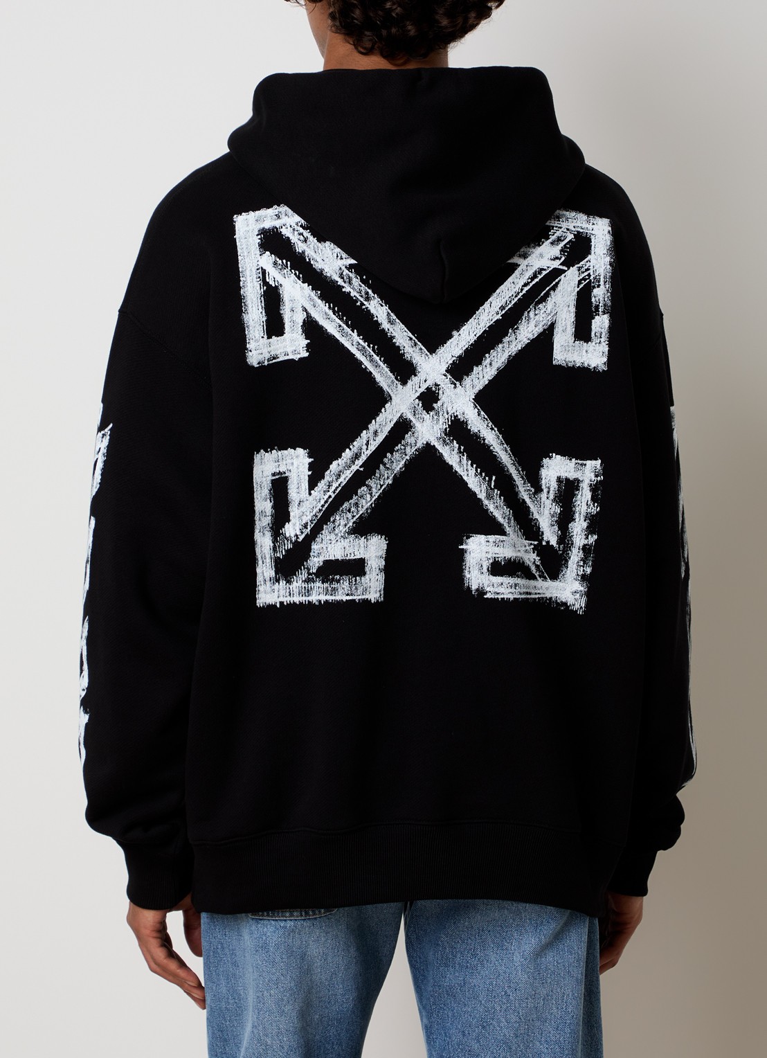 Off-White Motion hoodie met logo- en backprint - detail 2 zwart
