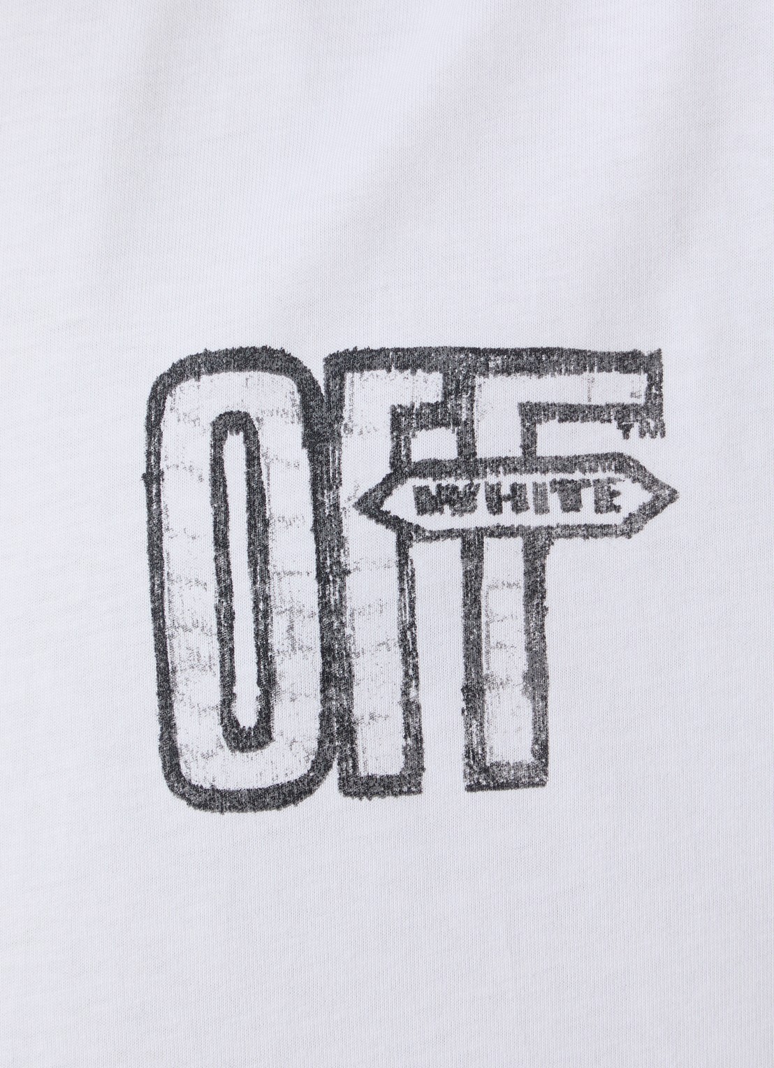 Off-White Motion T-shirt met logo- en backprint - detail 5 wit
