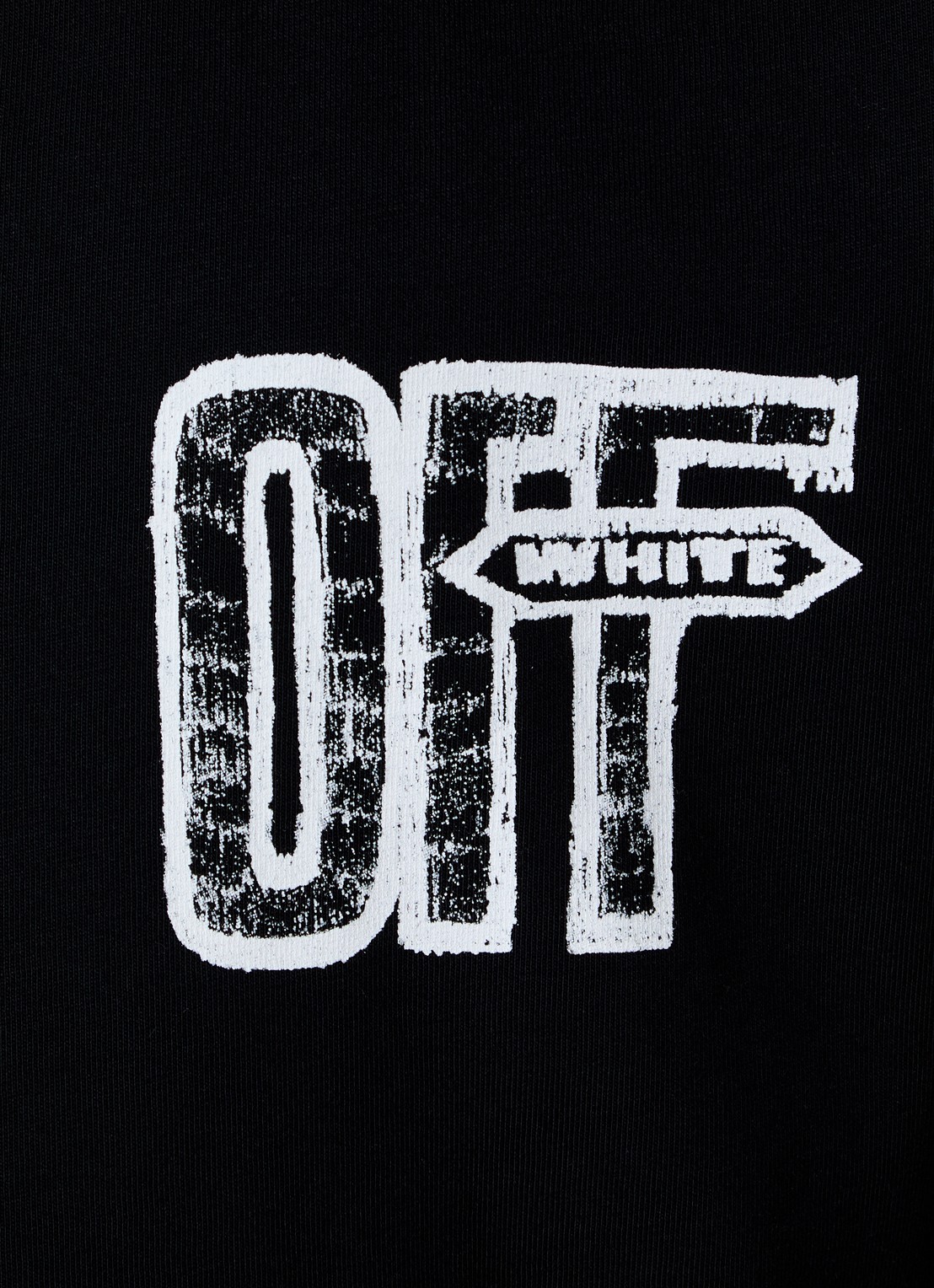Off-White Motion T-shirt met logo- en backprint - detail 3 zwart