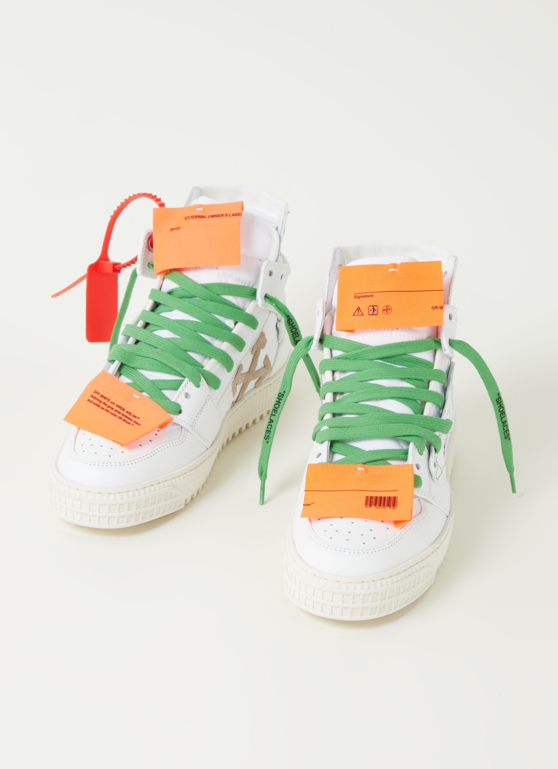 Off-White Off Court 3.0 sneaker van leer  - detail 3 wit