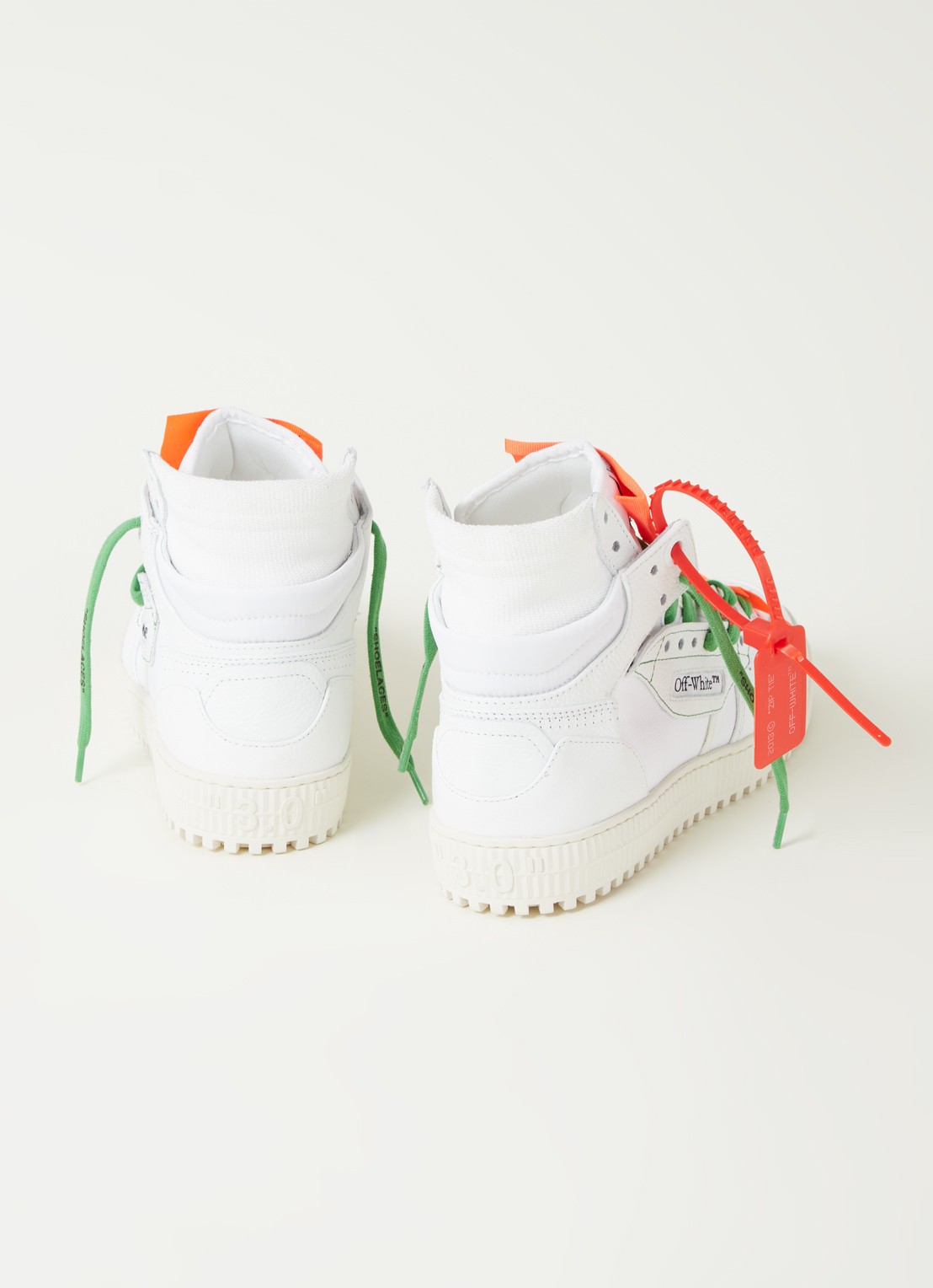 Off-White Off Court 3.0 sneaker van leer  - detail 4 wit
