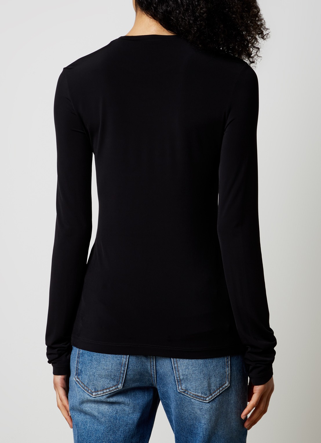 Off-White Off Stamp longsleeve met logo - achterkant zwart