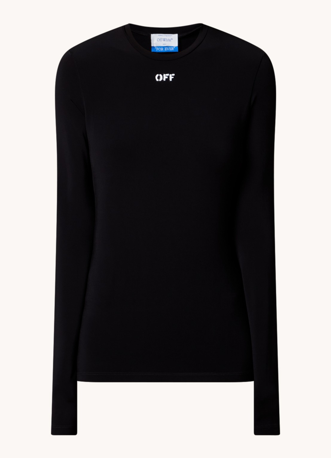 Off-White Off Stamp longsleeve met logo - voorkant 4 zwart
