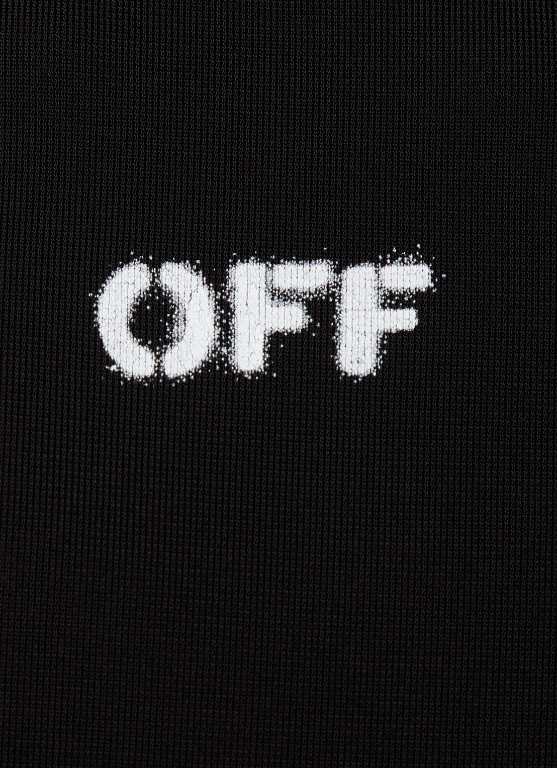 Off-White Off Stamp longsleeve met ribstructuur en logo - detail 5 zwart