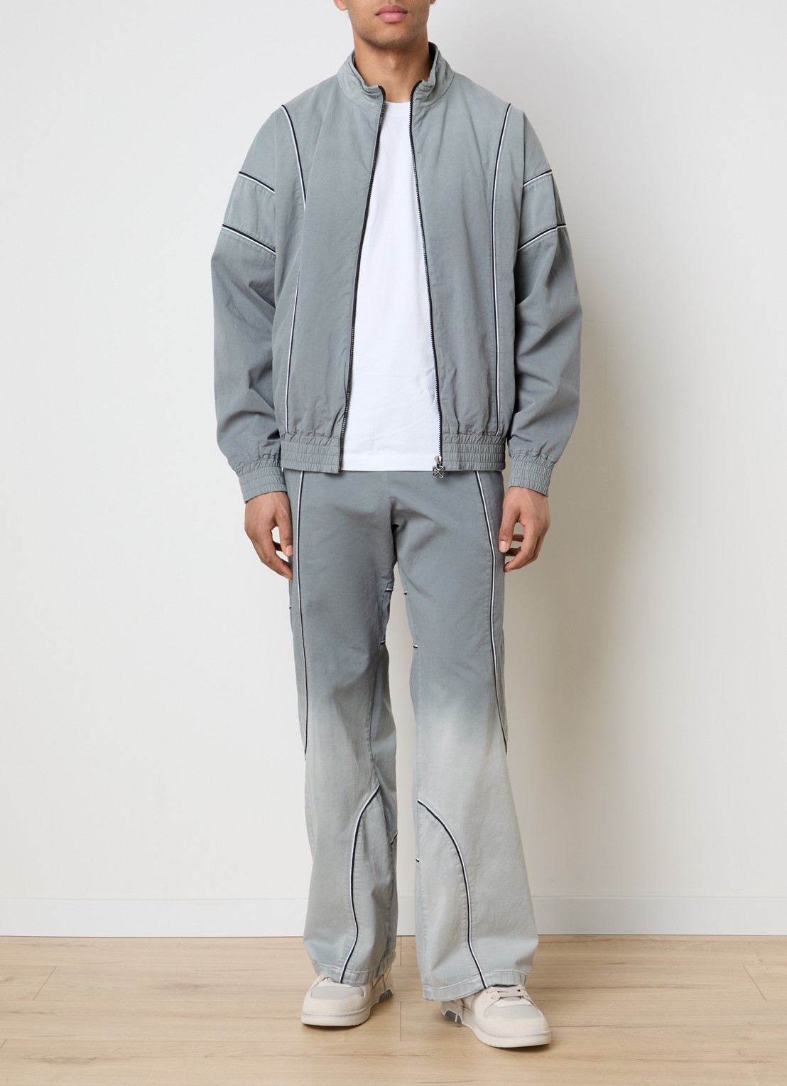 Off-White Offline trackvest met steekzakken - voorkant 3 grijs