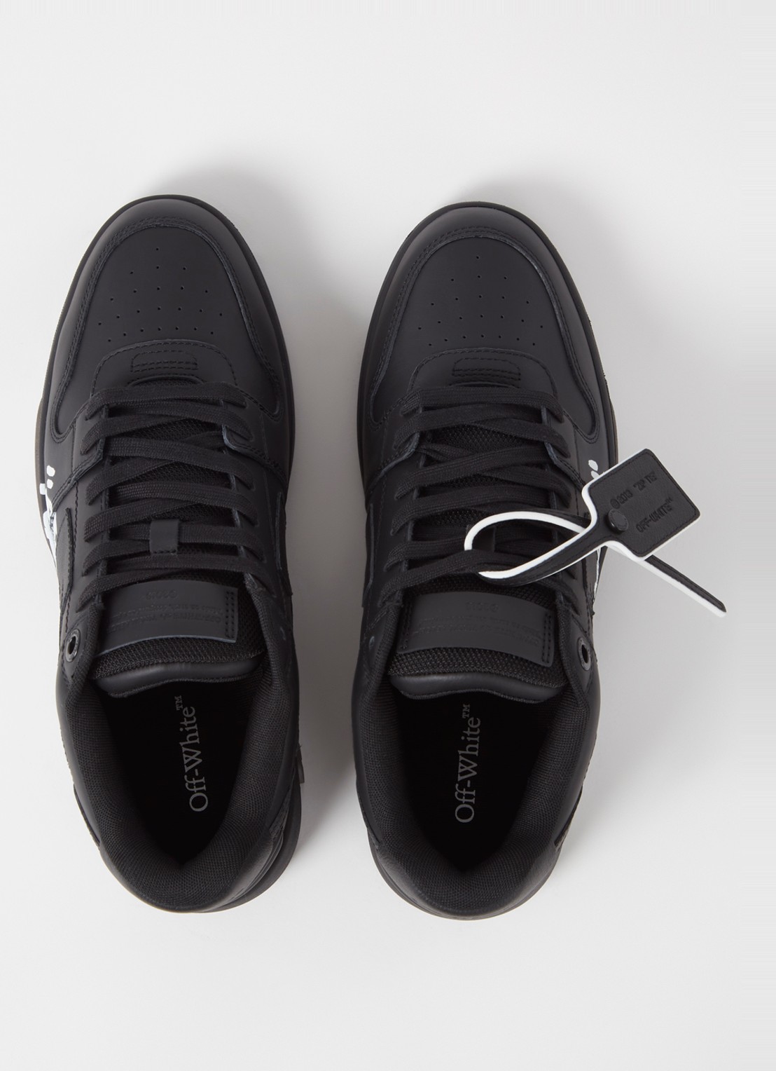 Off-White Out Of Office "For Walking" sneaker met leren details - detail 3 zwart