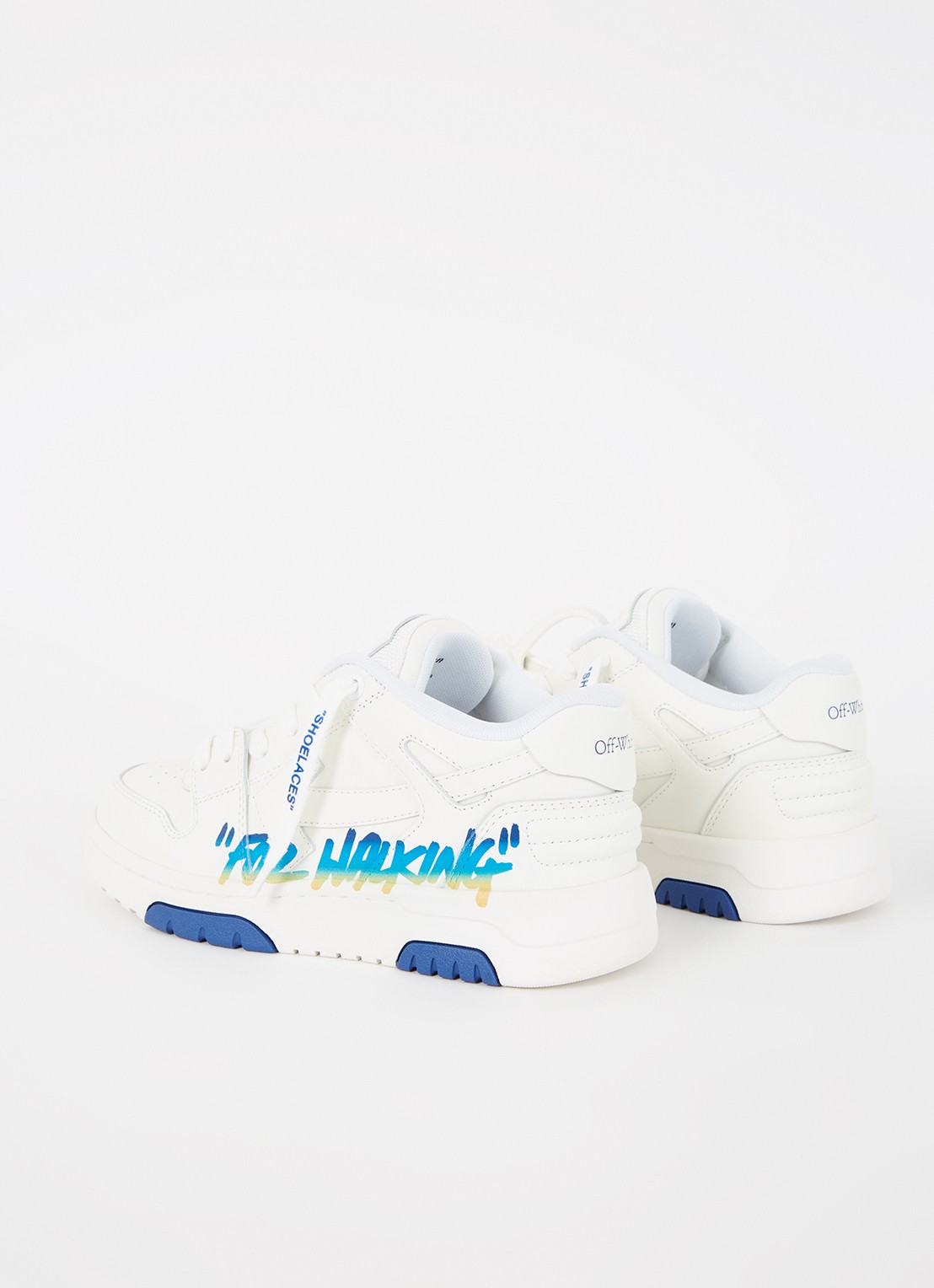 Off-White Out Of Office "For Walking" sneaker van kalfsleer - achterkant 2 wit