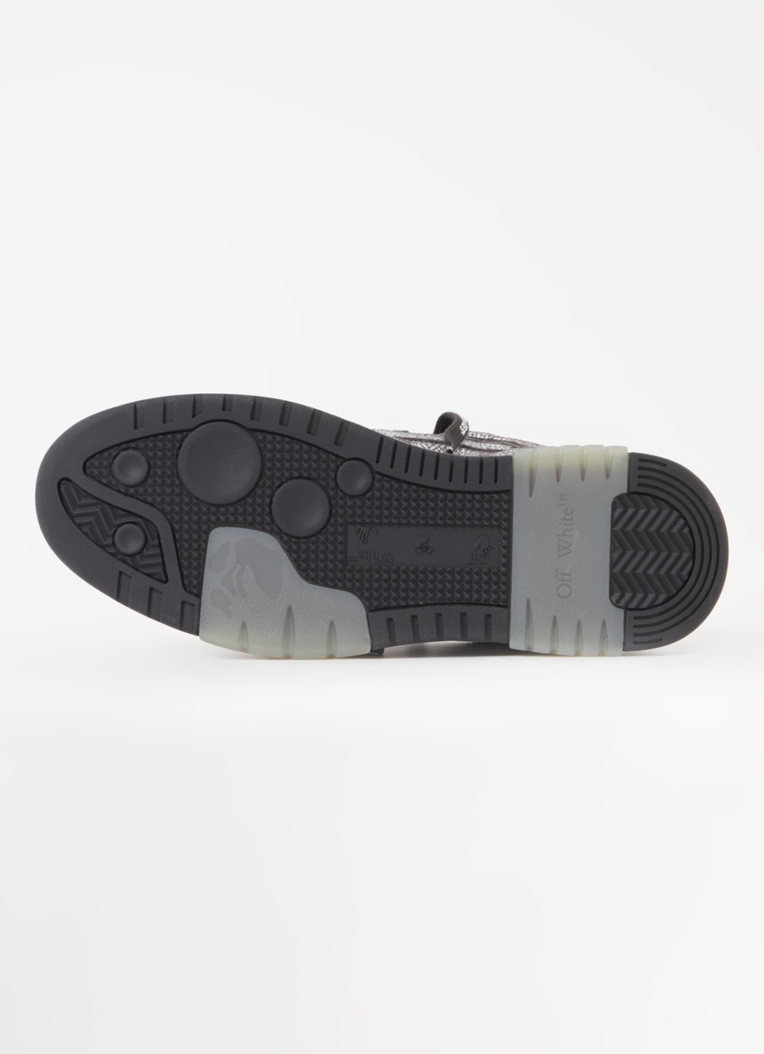 Off-White Out Of Office sneaker met kalfsleren details en strass - detail 7 zwart