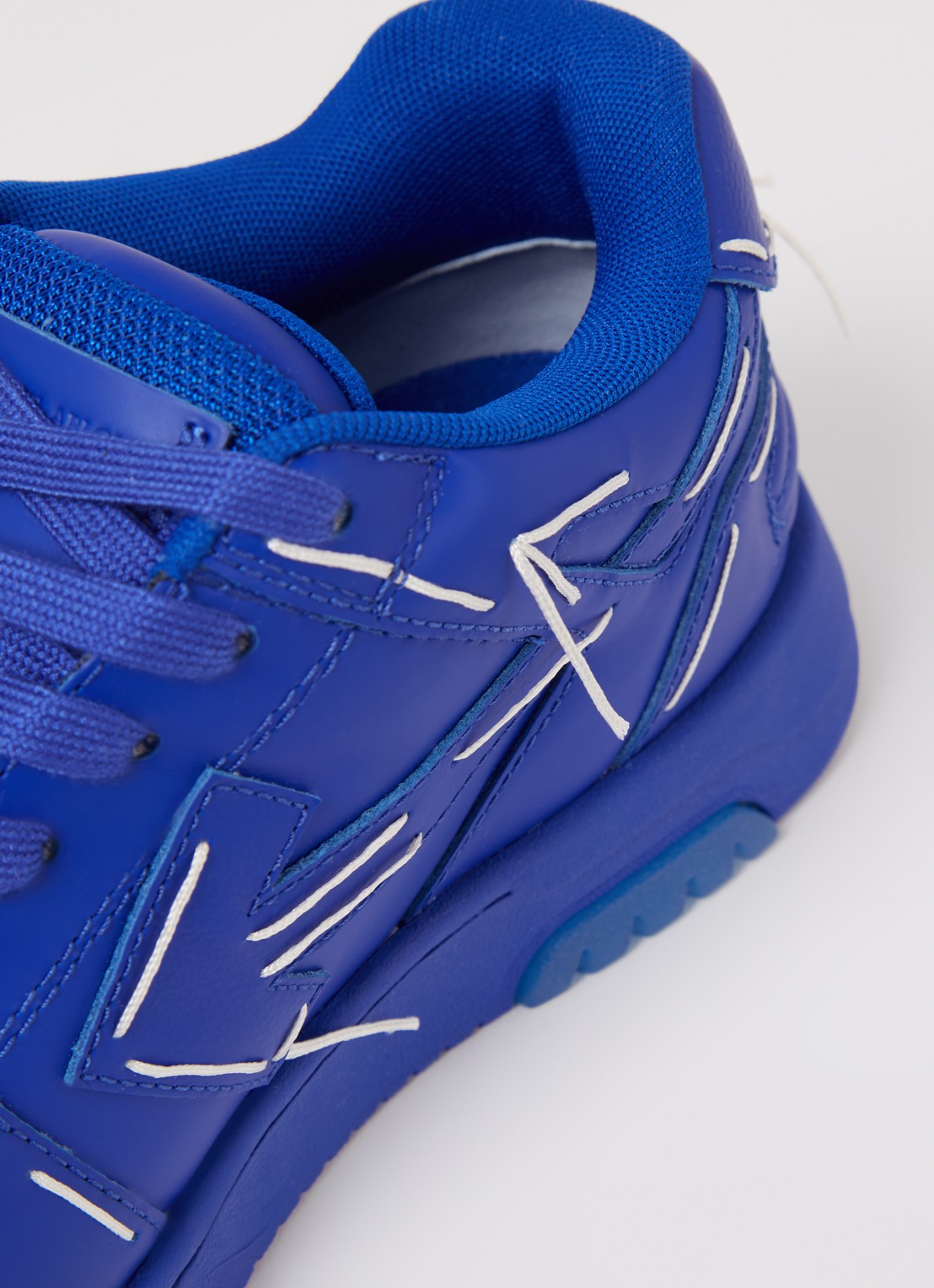 Off-White Out Of Office sneaker met leren details - detail 4 blauw
