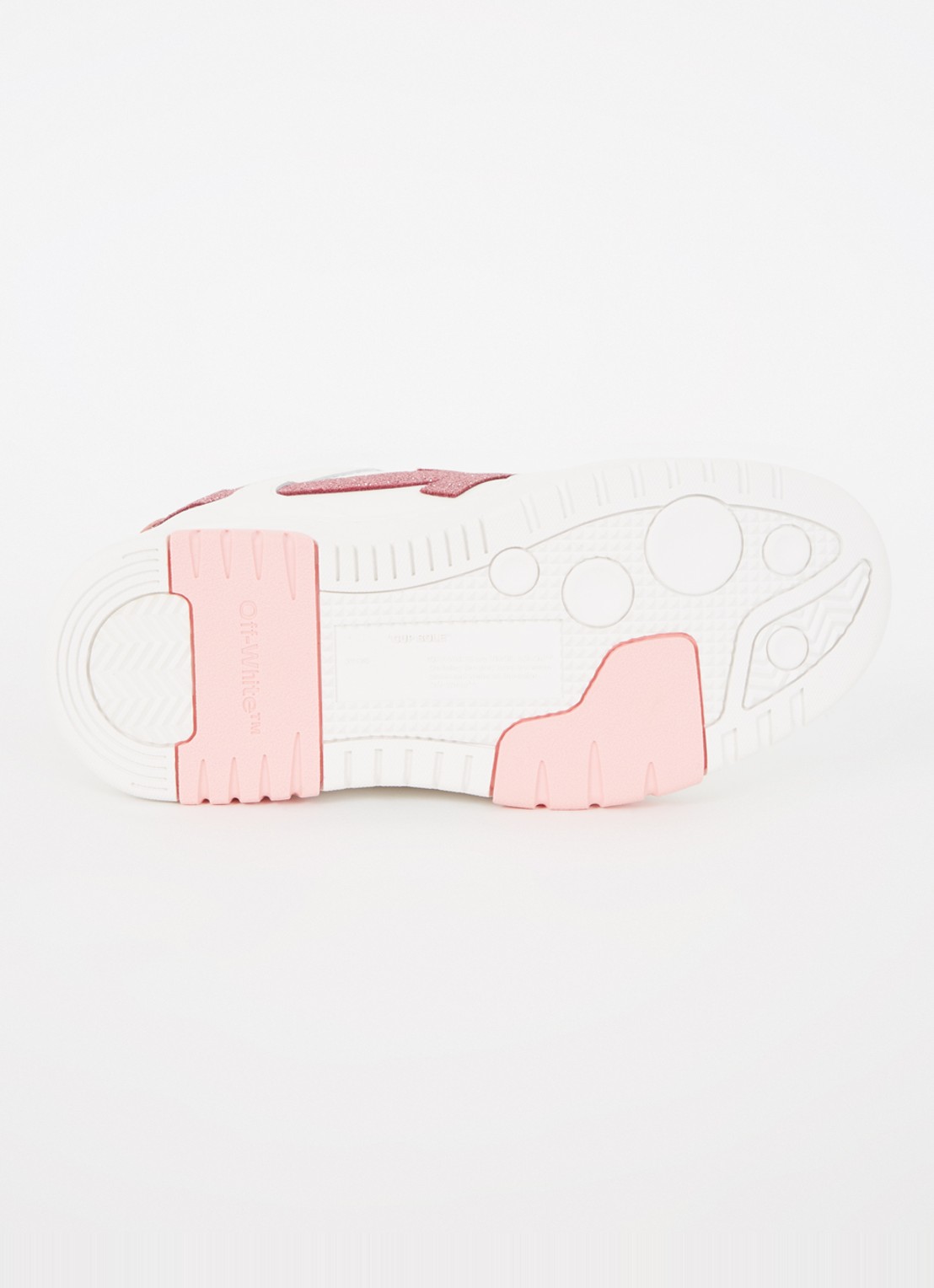 Off-White Out Of Office sneaker van kalfsleer met glitter - detail 4 wit