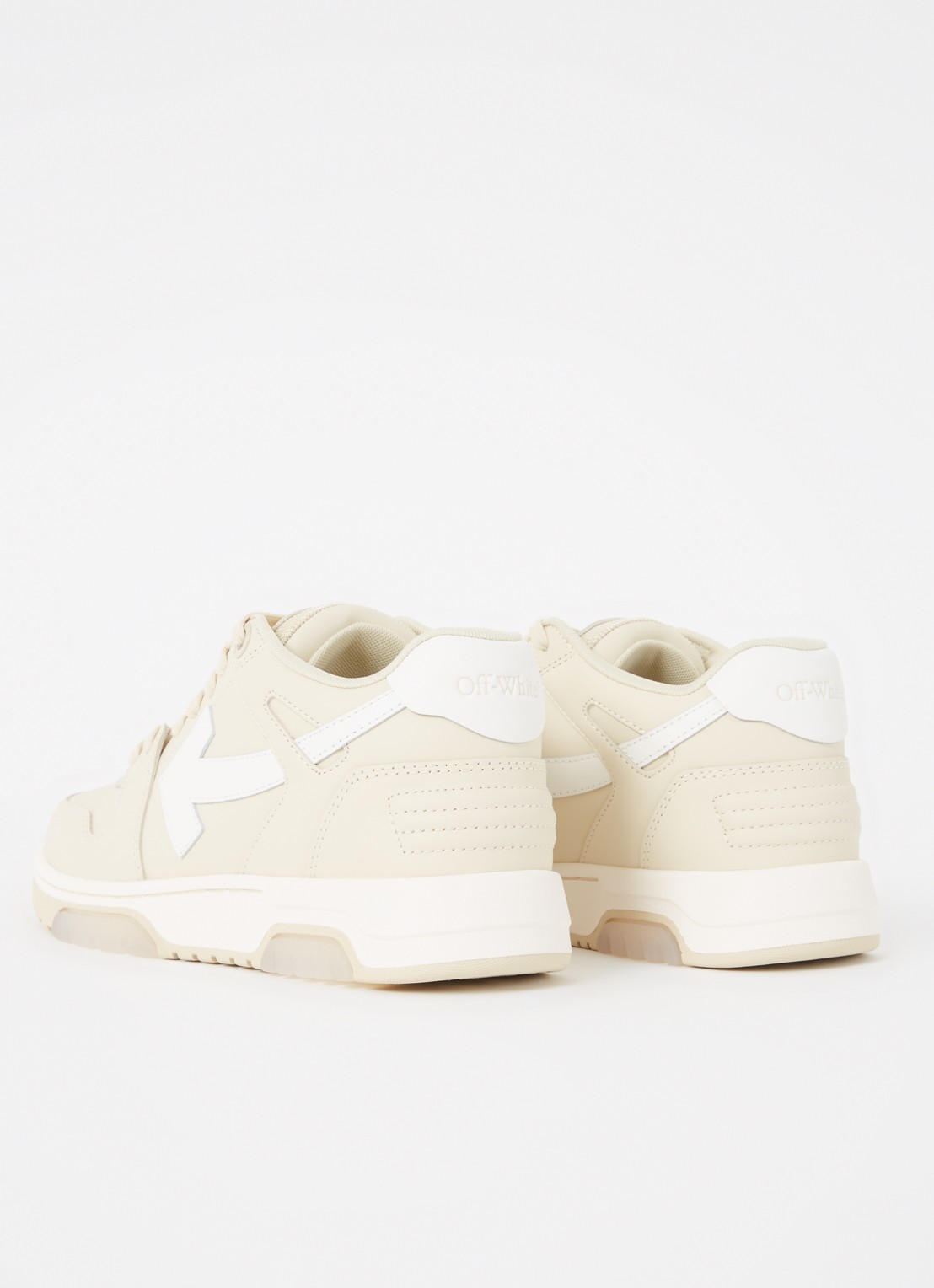 Off-White Out Of Office sneaker van kalfsleer  - detail creme