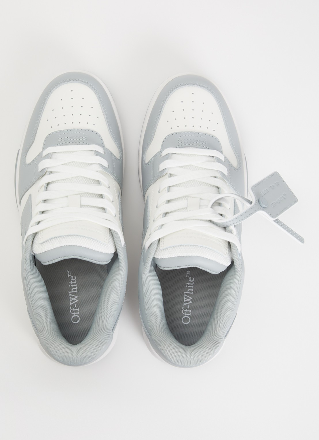 Off-White Out Of Office sneaker van kalfsleer  - detail 4 grijs