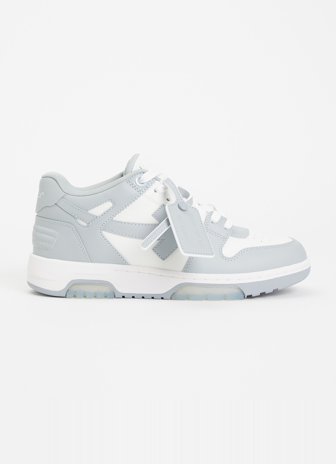Off-White Out Of Office sneaker van kalfsleer  - voorkant 2 grijs