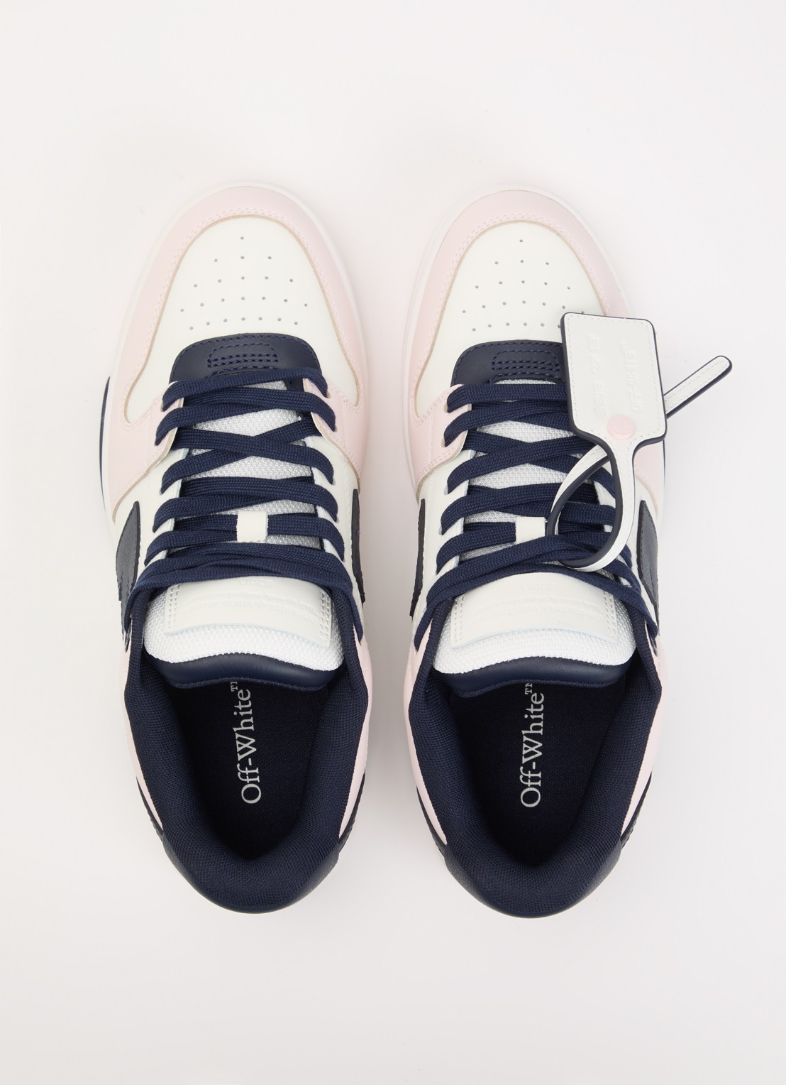 Off-White Out Of Office sneaker van kalfsleer - detail 3 lichtroze
