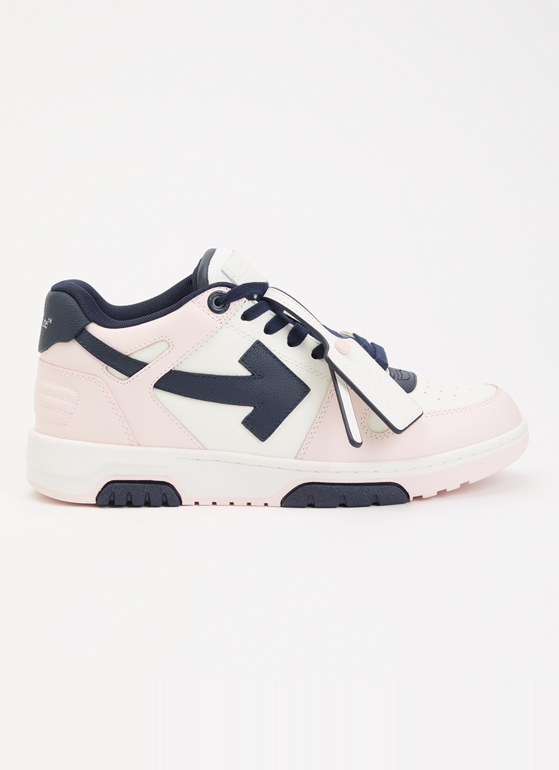 Off-White Out Of Office sneaker van kalfsleer - voorkant 6 lichtroze