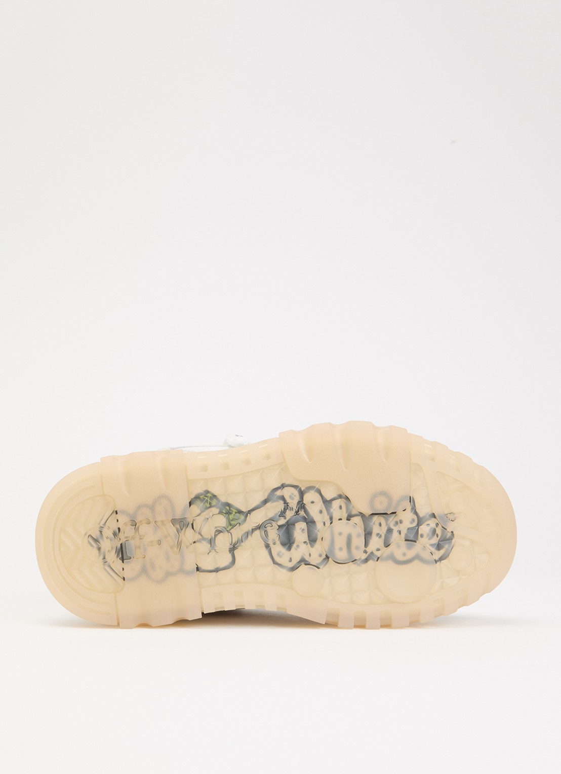 Off-White Out Of Office sneaker van kalfsleer - detail 3 beige