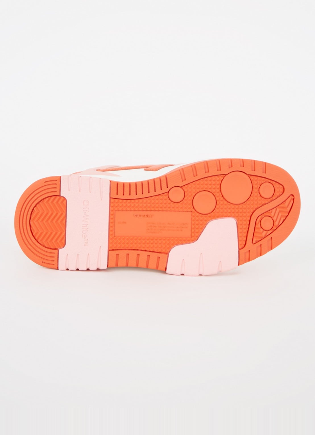 Off-White Out Of Office sneaker van kalfsleer - detail roze