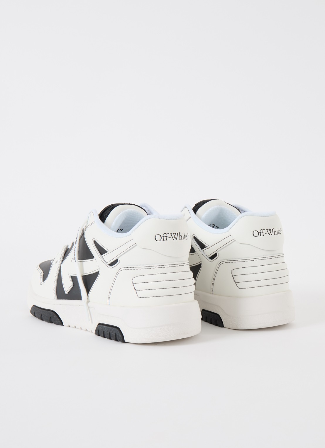 Off-White Out Of Office sneaker van kalfsleer - achterkant 3 gebroken wit