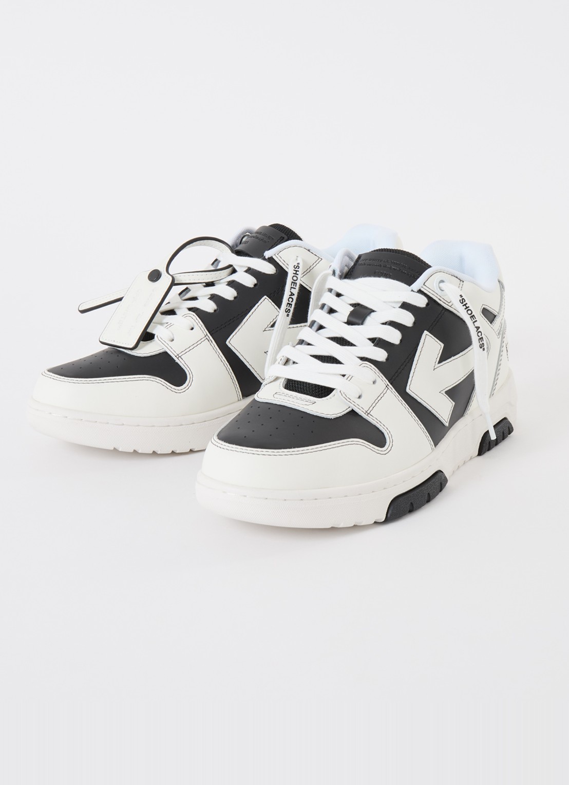 Off-White Out Of Office sneaker van kalfsleer - detail 4 gebroken wit