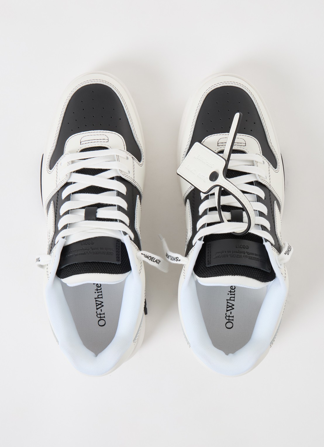 Off-White Out Of Office sneaker van kalfsleer - detail 5 gebroken wit