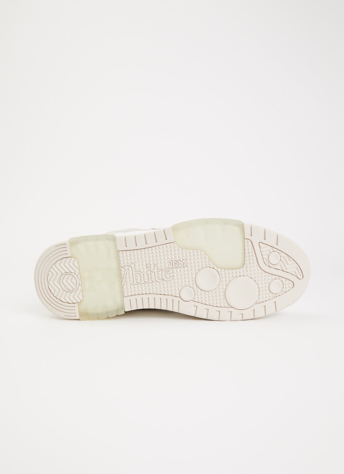 Off-White Out Of Office sneaker van kalfsleer - detail 4 beige