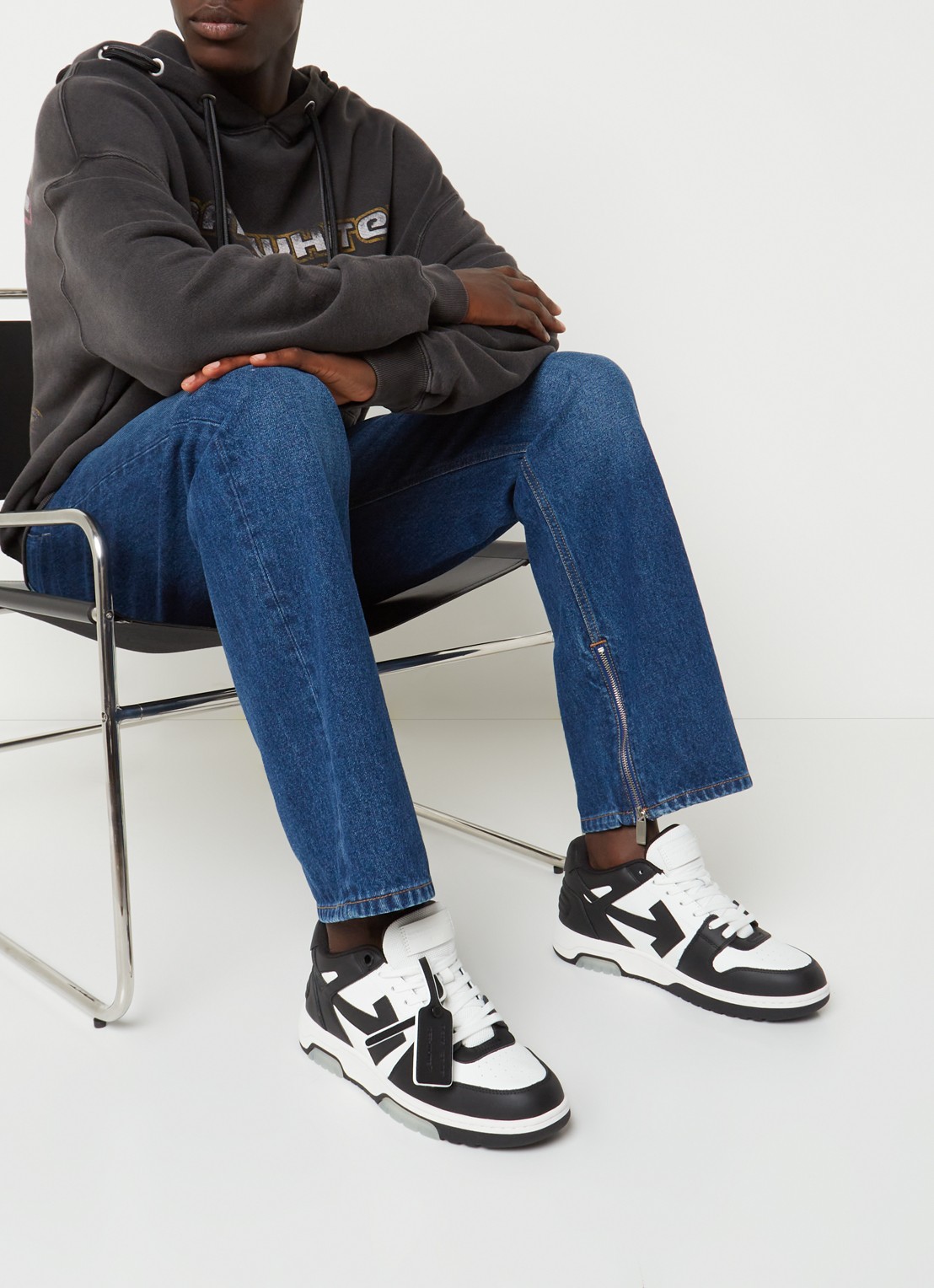 Off-White Out Of Office sneaker van kalfsleer - voorkant 7 wit
