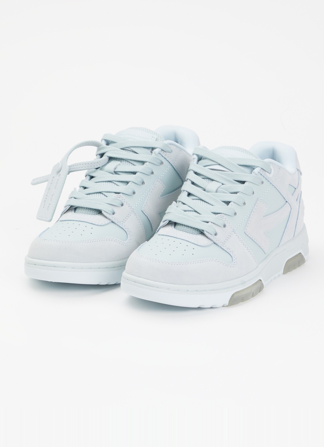 Off-White Out Of Office sneaker van suède - detail 2 grijs