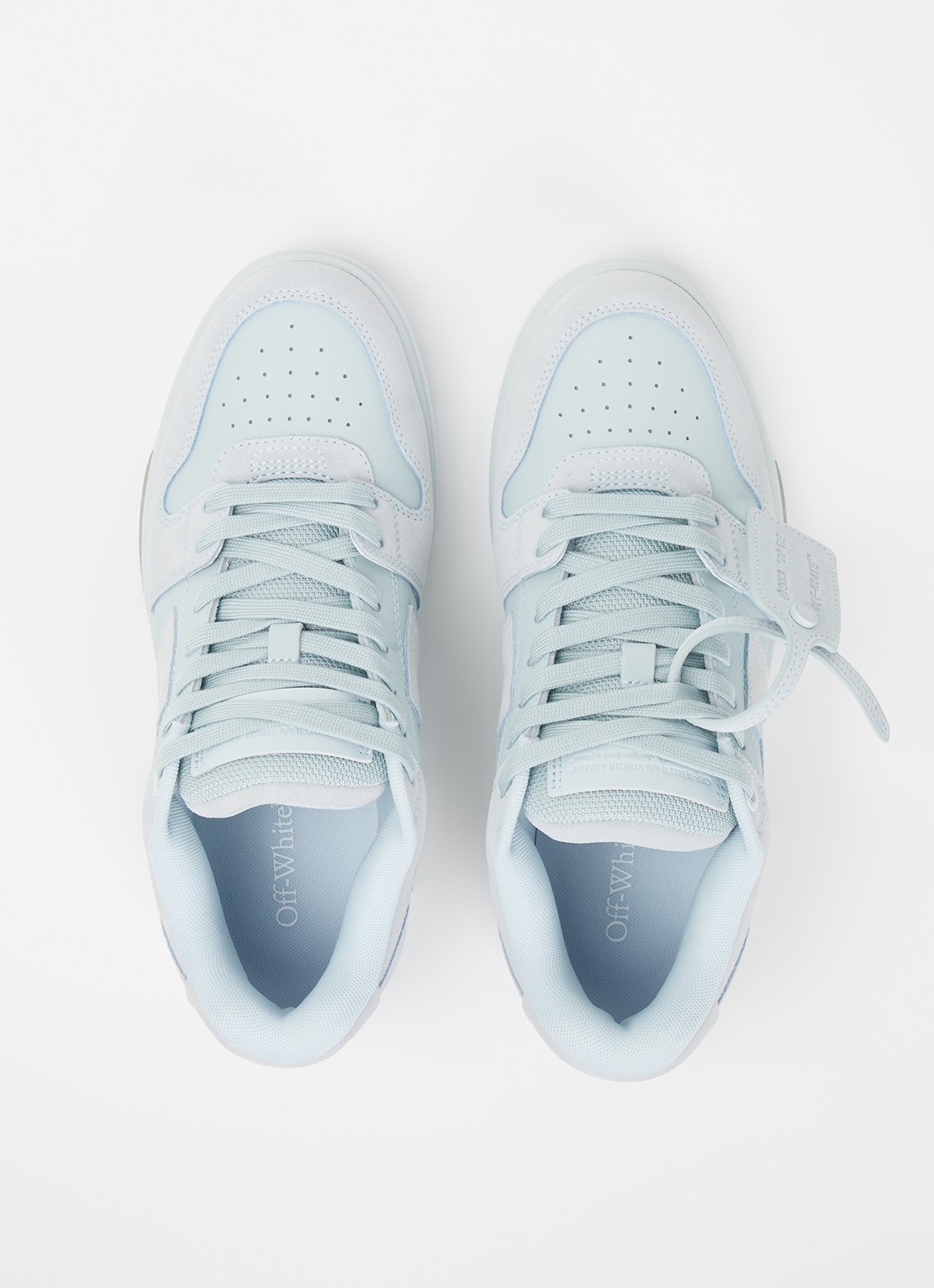 Off-White Out Of Office sneaker van suède - detail 3 grijs