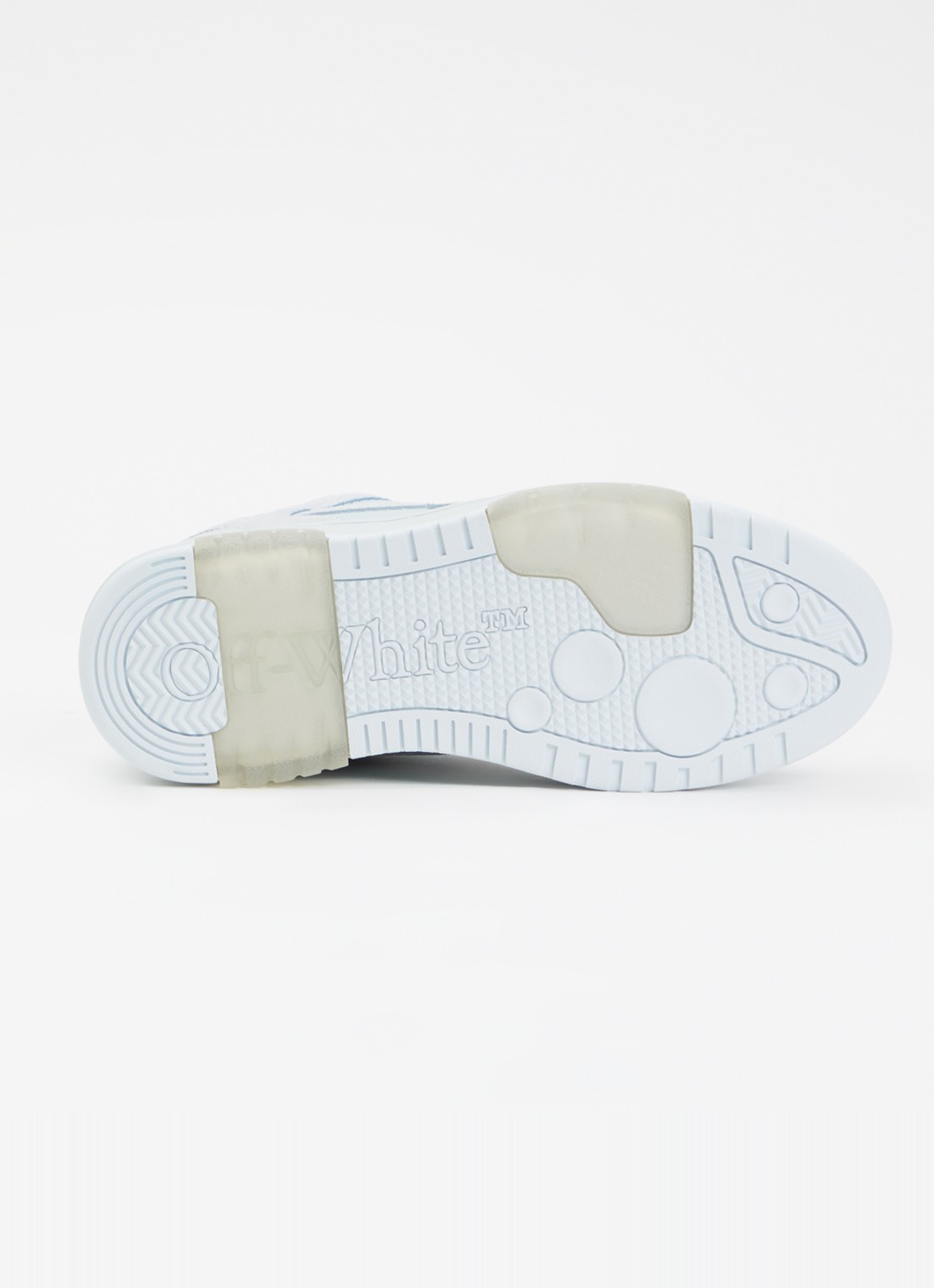 Off-White Out Of Office sneaker van suède - detail 4 grijs