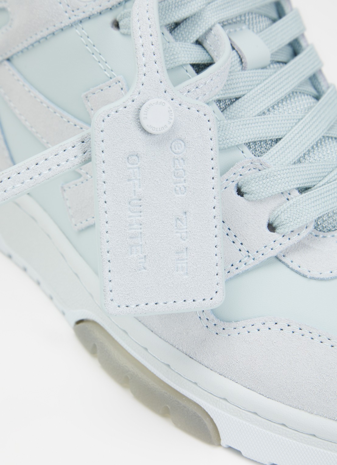Off-White Out Of Office sneaker van suède - detail 5 grijs