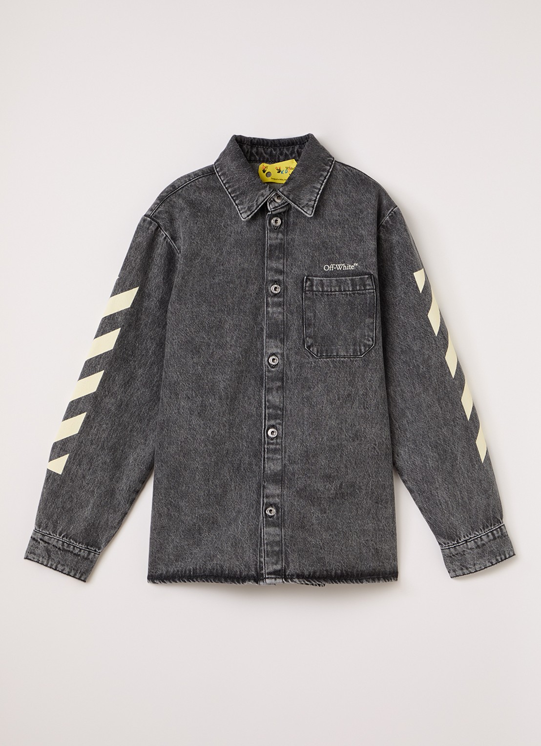Off-White Overhemd van denim - voorkant 2 grijs