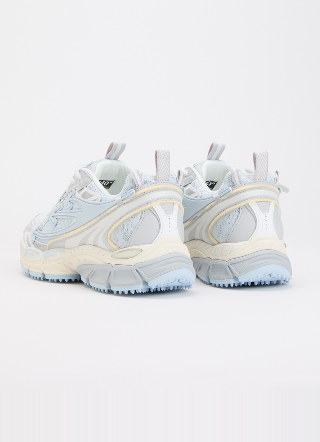Off-White Ow Be Right Back 2 sneaker met mesh details - achterkant 6 lichtblauw