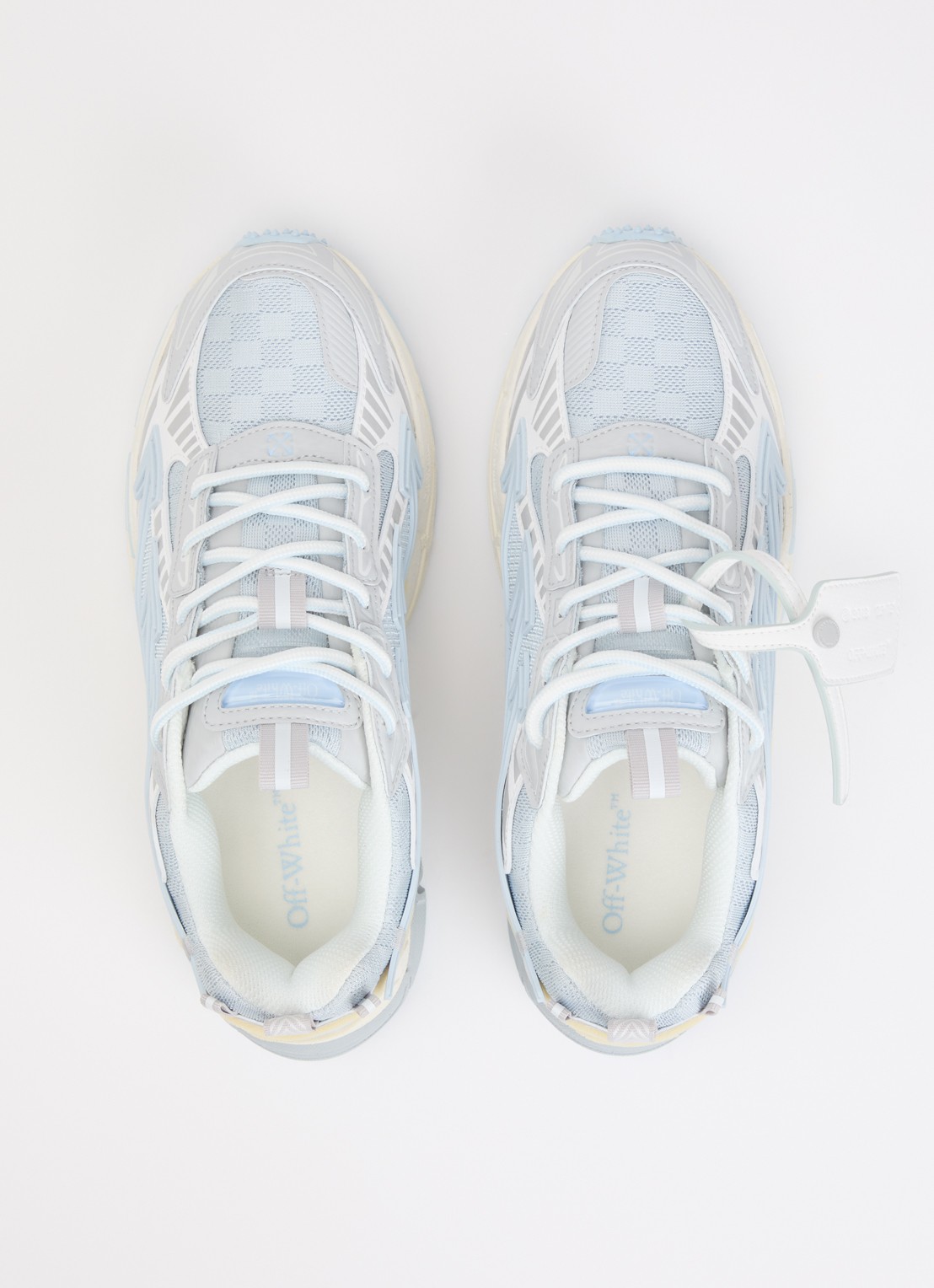 Off-White Ow Be Right Back 2 sneaker met mesh details - detail 3 lichtblauw
