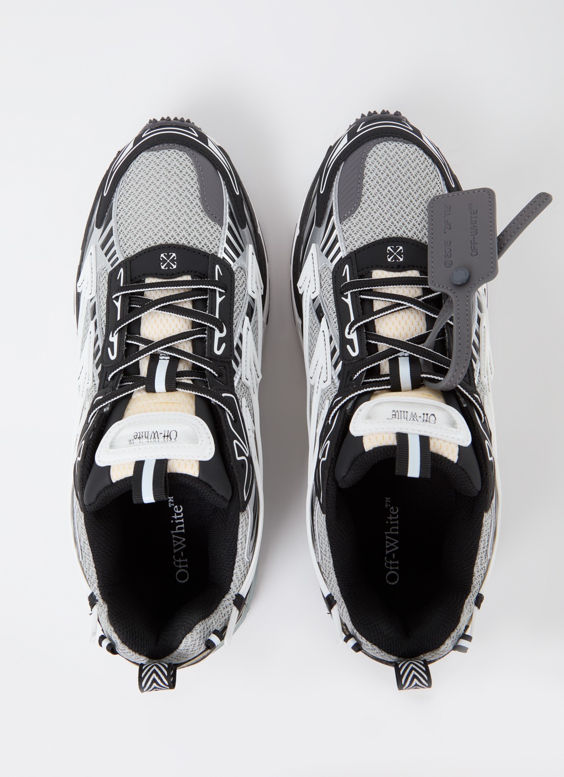 Off-White Ow Be Right Back sneaker met mesh details - detail 5 zwart