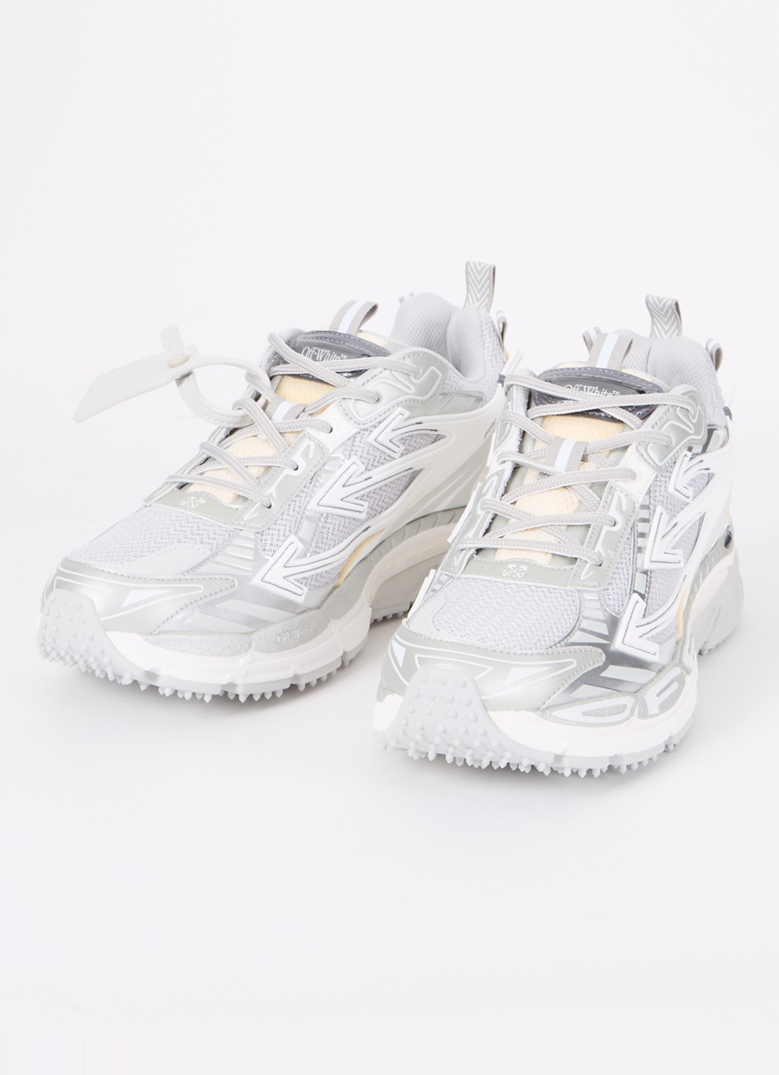 Off-White Ow Be Right Back sneaker met mesh details - detail 2 grijs