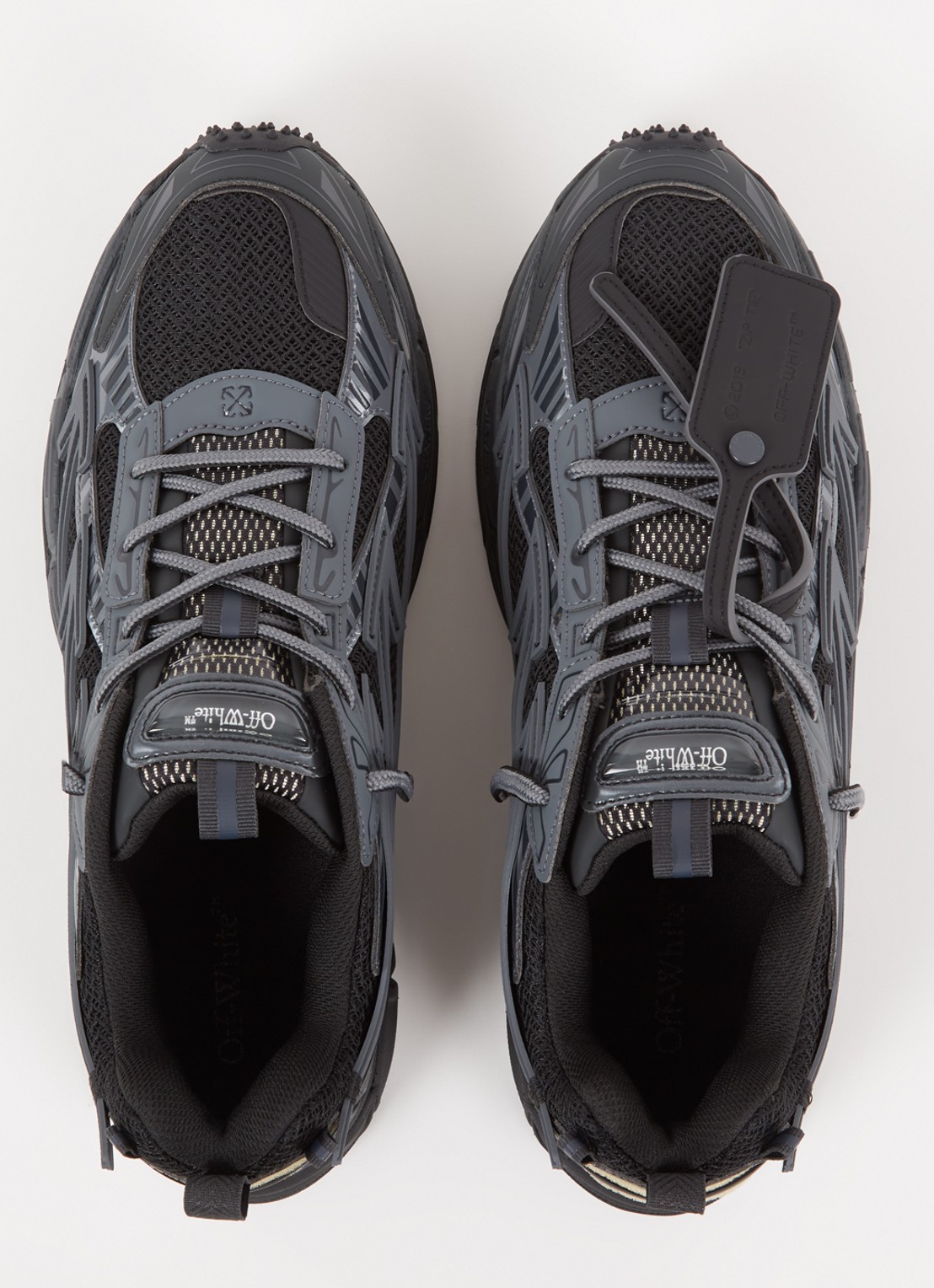 Off-White Ow Be Right Back sneaker met mesh details - detail 5 zwart