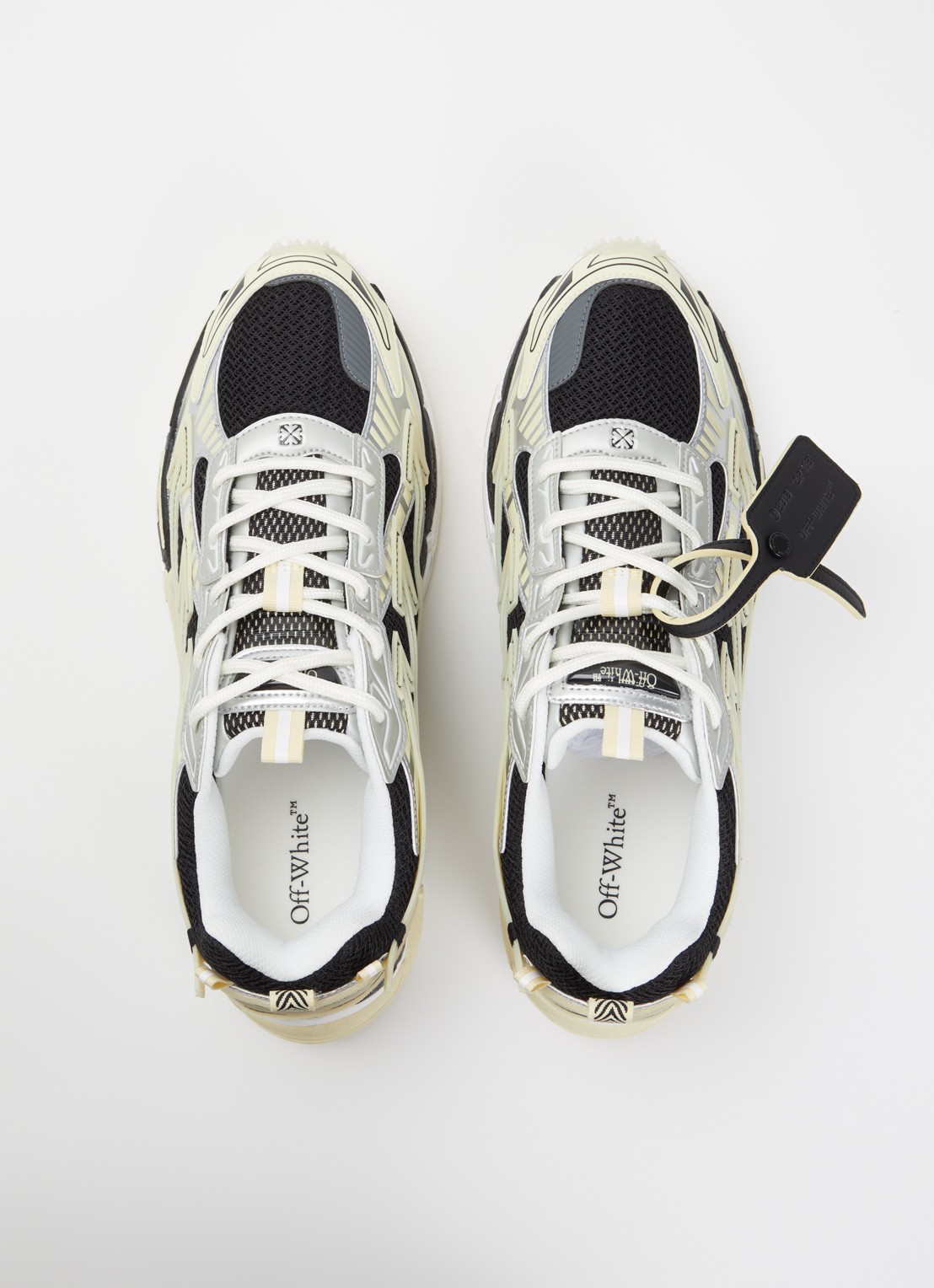 Off-White Ow Be Right Back sneaker met mesh details - detail 4 zwart