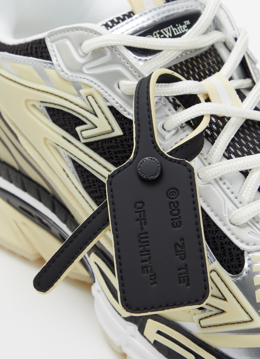 Off-White Ow Be Right Back sneaker met mesh details - detail 6 zwart
