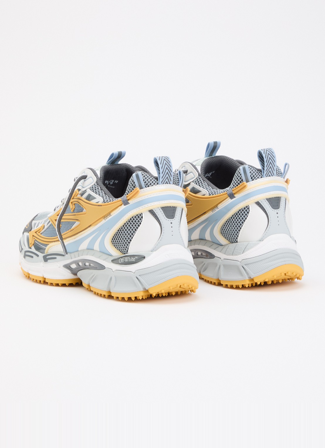 Off-White Ow Be Right Back sneaker met mesh details - achterkant 6 lichtoranje