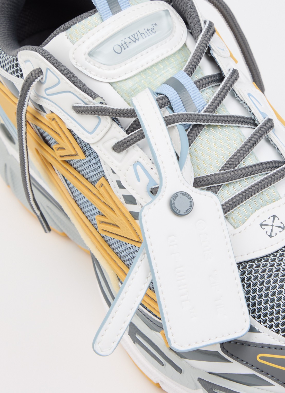 Off-White Ow Be Right Back sneaker met mesh details - detail 4 lichtoranje