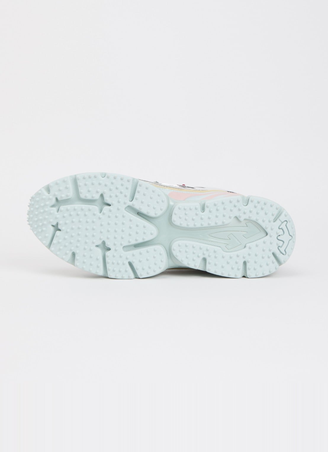 Off-White Ow Be Right Back sneaker met mesh en metallic details - detail 4 lichtblauw